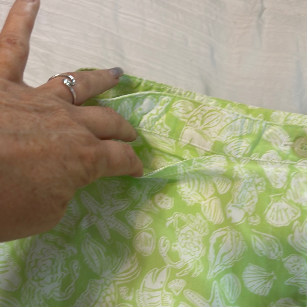 Lilly Pulitzer Lime Green Ankle Cropped Pants - Picture 5 of 11